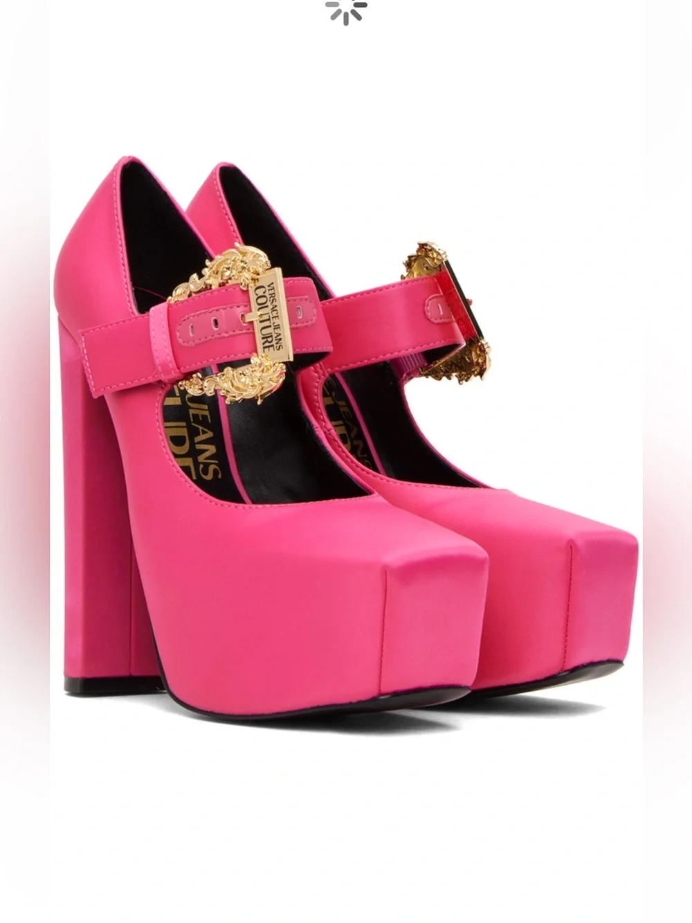 Versace Jeans Couture Pink Hurley Platform Heels, NEW, Size 36, MSRP $498